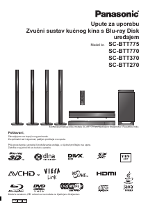 Priručnik Panasonic SC-BTT775 Kućno kino