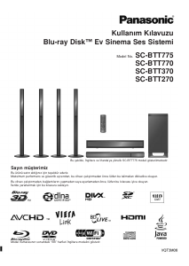 Kullanım kılavuzu Panasonic SC-BTT775 Ev sinema sistemi
