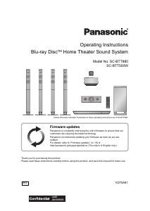 Handleiding Panasonic SC-BTT800 Home cinema set
