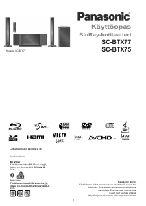 Käyttöohje Panasonic SC-BTX75 Kotiteatterijärjestelmä