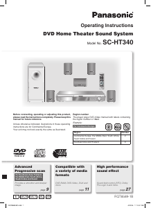 Manual Panasonic SC-HT340 Home Theater System