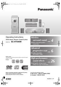 Manual Panasonic SC-HT640W Home Theater System