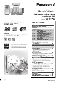 Mode d’emploi Panasonic SC-HT720 Système home cinéma