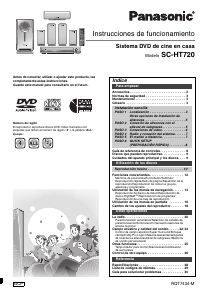 Manual de uso Panasonic SC-HT720 Sistema de home cinema