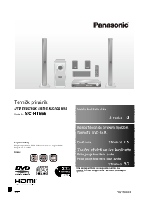 Priručnik Panasonic SC-HT855 Kućno kino