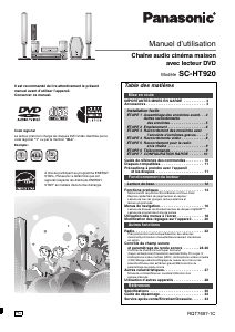 Mode d’emploi Panasonic SC-HT920 Système home cinéma