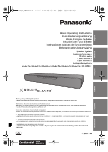 Manuale Panasonic SC-HTB01 Sistema home theater