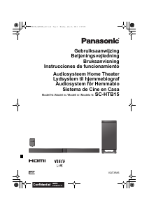 Manual de uso Panasonic SC-HTB15 Sistema de home cinema