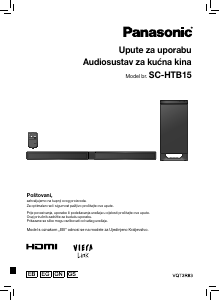 Priručnik Panasonic SC-HTB15EG Kućno kino