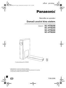 Priročnik Panasonic SC-HTB208 Sistem domačega kina