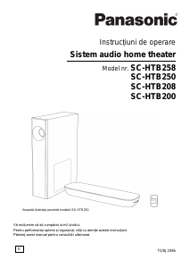 Manual Panasonic SC-HTB250 Sistemul home cinema