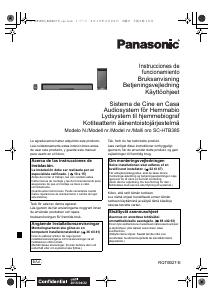 Manual de uso Panasonic SC-HTB385 Sistema de home cinema