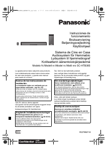 Käyttöohje Panasonic SC-HTB385EG Kotiteatterijärjestelmä