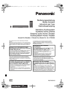 Bedienungsanleitung Panasonic SC-HTB485 Heimkinosystem