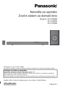 Priročnik Panasonic SC-HTB498 Sistem domačega kina