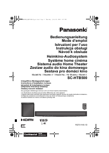 Bruksanvisning Panasonic SC-HTB500 Hembiopaket