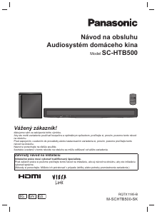 Návod Panasonic SC-HTB500 Domáce kino