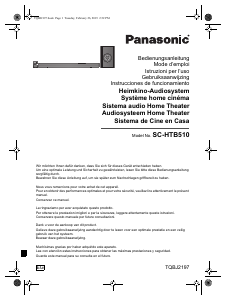 Manuale Panasonic SC-HTB510 Sistema home theater