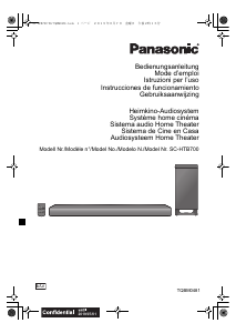 Bedienungsanleitung Panasonic SC-HTB700 Heimkinosystem