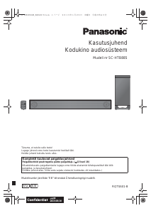 Kasutusjuhend Panasonic SC-HTB885 Kodukinosüsteem