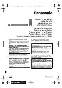 Bedienungsanleitung Panasonic SC-HTB885EG Heimkinosystem