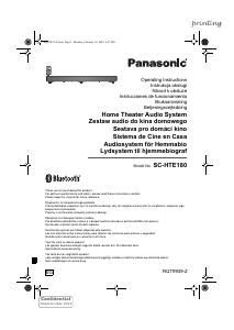 Manual de uso Panasonic SC-HTE180 Sistema de home cinema