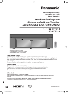 Manuale Panasonic SC-HTR210 Sistema home theater