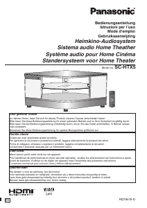 Manuale Panasonic SC-HTX5 Sistema home theater