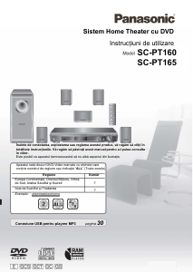 Manual Panasonic SC-PT165 Sistemul home cinema