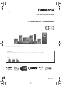 Rokasgrāmata Panasonic SC-PT170 Mājas kinozāles sistēma