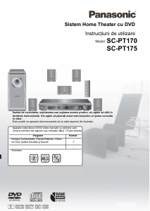 Manual Panasonic SC-PT175 Sistemul home cinema
