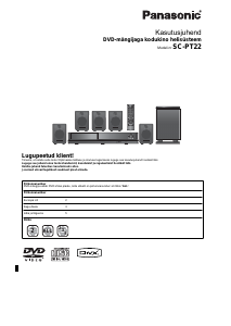 Kasutusjuhend Panasonic SC-PT22 Kodukinosüsteem