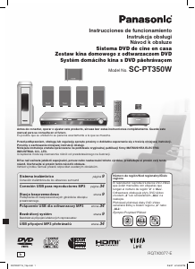 Manual de uso Panasonic SC-PT350W Sistema de home cinema