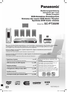 Mode d’emploi Panasonic SC-PT350W Système home cinéma