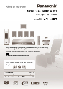 Manual Panasonic SC-PT350W Sistemul home cinema