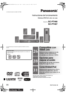 Manual de uso Panasonic SC-PT460 Sistema de home cinema