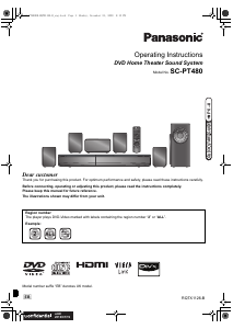 Manual Panasonic SC-PT480 Home Theater System