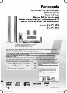 Manual de uso Panasonic SC-PT550 Sistema de home cinema