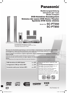 Mode d’emploi Panasonic SC-PT550 Système home cinéma