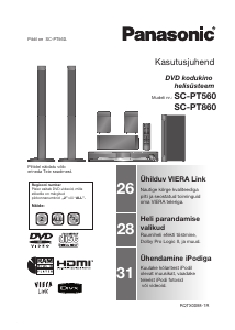 Hướng dẫn sử dụng Panasonic SC-PT560 Hệ thống rạp hát tại gia