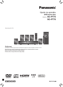 Priručnik Panasonic SC-PT70 Kućno kino