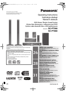 Manuál Panasonic SC-PT860 Domácí kino