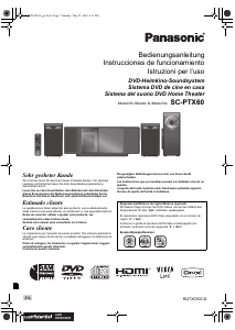 Manual de uso Panasonic SC-PTX60 Sistema de home cinema