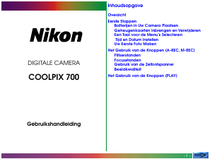 Handleiding Nikon Coolpix 700 Digitale camera