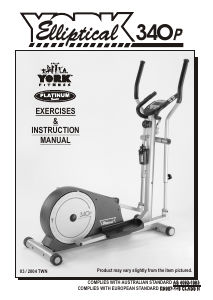 Manual York Fitness 340P Cross Trainer