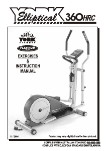 Manual York Fitness 360HRC Cross Trainer