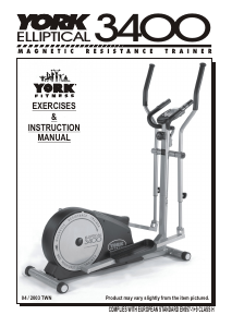 Manual York Fitness 3400 Elliptical Cross Trainer