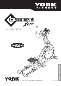 Manual York Fitness Diamond X400 Cross Trainer
