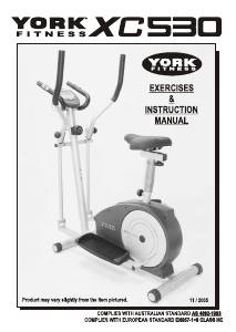 Manual York Fitness XC530 Cross Trainer