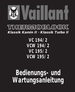 Bedienungsanleitung Vaillant VCW 194/2 Gasboiler